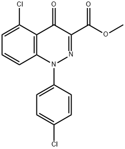 methyl 5-chloro-1-(4-chlorophenyl)-4-oxo-1,4-dihydrocinnoline-3-carboxylate(WXC04292) 结构式