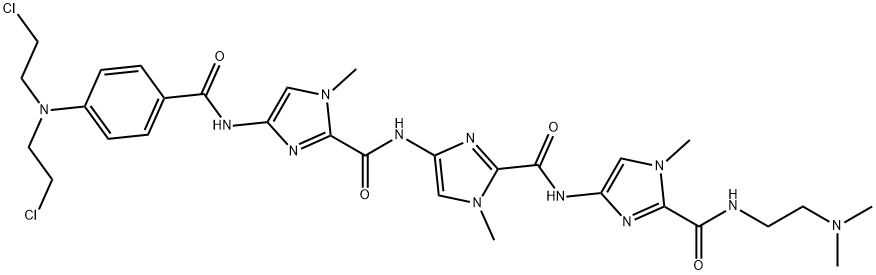4-[[4-[[4-[[4-[bis(2-chloroethyl)amino]benzoyl]amino]-1-methyl-imidazo le-2-carbonyl]amino]-1-methyl-imidazole-2-carbonyl]amino]-N-(2-dimethy laminoethyl)-1-methyl-imidazole-2-carboxamide 结构式