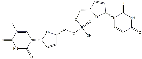 bis-5'-D4T phosphate 结构式