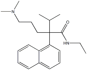 α-[3-(Dimethylamino)propyl]-N-ethyl-α-isopropyl-1-naphthaleneacetamide 结构式