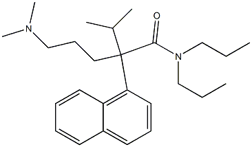 α-[3-(Dimethylamino)propyl]-N,N-dipropyl-α-isopropyl-1-naphthaleneacetamide 结构式