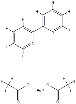 BIS(ACETATO-O)(2,2'-BIPYRIDINE-N,N')PALLADIUM 结构式