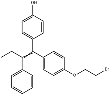 4-(1-(4-(2-溴乙氧基)苯基)-2-苯基丁-1-烯-1-基)苯酚 结构式