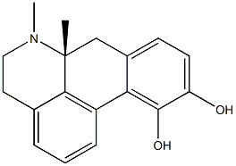 10,11-dihydroxy-N-methylnorapomorphine 结构式