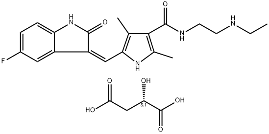 N-Desethyl Sunitinib Malate 结构式