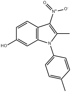 3-nitro-2-methyl-1-(4-methylphenyl)-1H-indol-6-ol 结构式