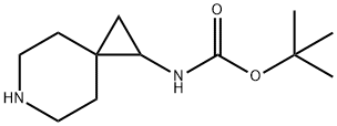 ~{tert}-butyl ~{N}-(6-azaspiro[2.5]octan-2-yl)carbamate 结构式