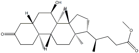 3-Oxo-7α-hydroxy-5α-cholanic acid methyl ester 结构式