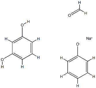 Formaldehyde, polymer with 1,3-benzenediol and phenol, sodium salt 结构式