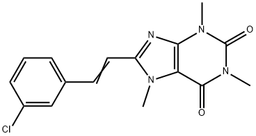 8-(3-chlorostyryl)caffeine 结构式