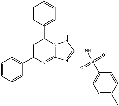 N-(5,7-diphenyl-4,7-dihydro[1,2,4]triazolo[1,5-a]pyrimidin-2-yl)-4-methylbenzenesulfonamide 结构式