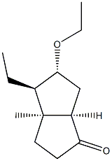 1(2H)-Pentalenone,5-ethoxy-4-ethylhexahydro-3a-methyl-,(3aalpha,4bta,5alpha,6aalpha)-(9CI) 结构式