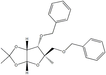 3,5-di-O-benzyl-1,2-isopropylidene-4C-methylribofuranose 结构式