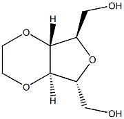 2,5-anhydro-3,4-O-(1,2-ethanediyl)mannitol 结构式