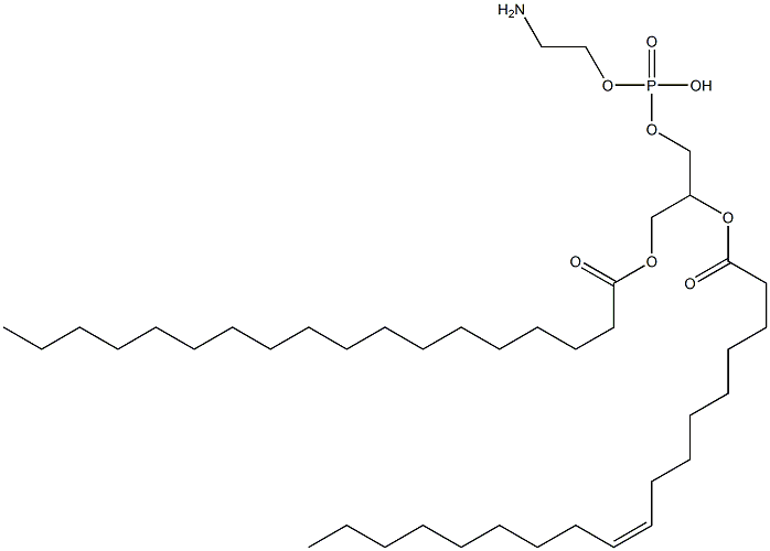 1-stearoyl-2-oleoylphosphatidylethanolamine 结构式