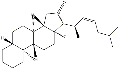 (Z)-5α-Cholest-22-en-16-one 结构式