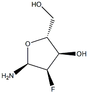 alpha-D-Ribofuranosylamine,2-deoxy-2-fluoro-(9CI) 结构式
