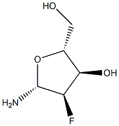 beta-D-Ribofuranosylamine, 2-deoxy-2-fluoro- (9CI) 结构式