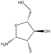 beta-D-Arabinofuranosylamine, 2-deoxy-2-fluoro- (9CI) 结构式