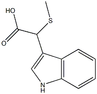 1H-Indole-3-aceticacid,-alpha--(methylthio)-(9CI) 结构式