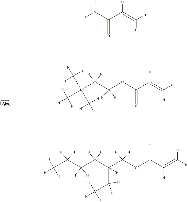 Ethanaminium, N,N,N-trimethyl-2-(1-oxo-2-propenyl)oxy-, chloride, polymer with 2-ethylhexyl 2-propenoate and 2-propenamide 结构式