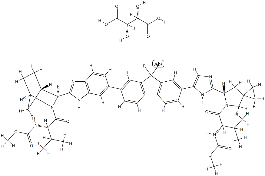 Ledipasvir (D-tartrate) 结构式