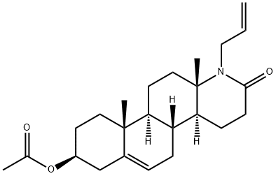 17a-Allyl-3beta-acetoxy-17a-aza-D-homoandrost-5-ene-17-one 结构式