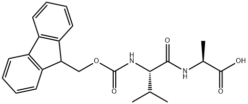 N-[芴甲氧羰基]-L-缬氨酰-L-丙氨酸 结构式