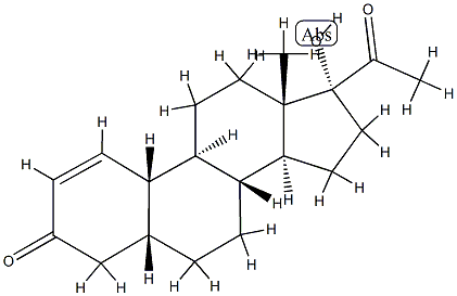 (17R)-17-Hydroxy-19-nor-5β-pregn-1-ene-3,20-dione 结构式