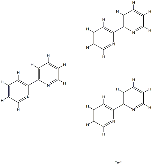 tris(2,2'-bipyridyl)-Fe(II) complex 结构式