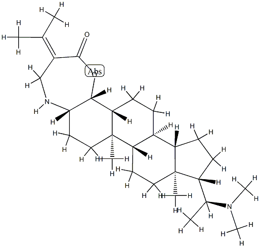 (20S)-20-(Dimethylamino)-3α,4α,5',6'-tetrahydro-6'-(1-methylethylidene)-5α-pregn-3-eno[4,3-b][1,4]oxazepin-7'(4'H)-one 结构式