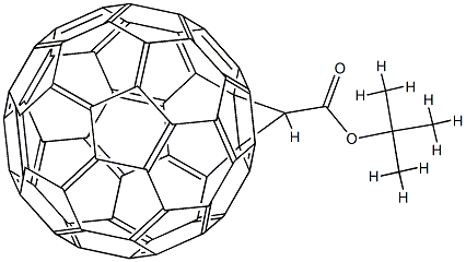 (1,2-亚甲基富勒烯-C60)-61-羧酸叔丁酯 结构式