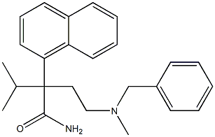 α-[2-[Benzyl(methyl)amino]ethyl]-α-isopropyl-1-naphthaleneacetamide 结构式