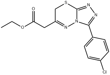 2-[3-(4-氯苯基)-7H-[1,2,4]三唑并[3,4-B][1,3,4]噻二嗪-6-基]乙酸乙酯 结构式