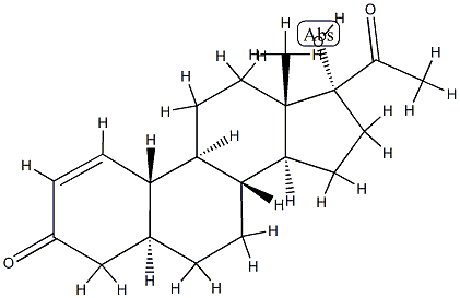 (17R)-17-Hydroxy-19-nor-5α-pregn-1-ene-3,20-dione 结构式