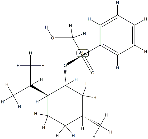 (SP)-羟基甲基苯基次膦酸[(-)-(1R,2S,2R)-2-异丙基-5-甲基环己醇]酯 结构式