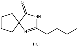 2-丁基-1,3-二氮杂螺环[4,4]壬-1-烯-4-酮盐酸盐 结构式