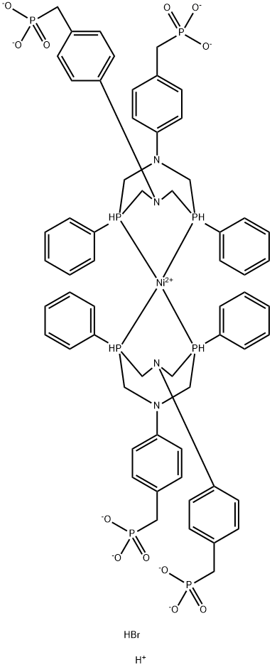 BIS{P,P'-1,5-DIPHENYL-3,7-BIS[(4-HYDROGENPHOSPHONATE)PHENYL]-1,5,3,7-DIAZADIPHOSPHOCINE}NICKEL(II)BROMIDE(HYDROGENBROMIDEADDUCT) 结构式