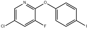 5-氯-3-氟-2-(4-碘苯氧基)吡啶 结构式