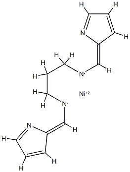 (N,N'-propylenebis(2-pyrrolylmethyleneaminato))nickel(II) 结构式