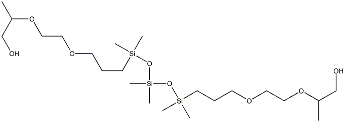 Siloxanes and Silicones, di-Me, 3-hydroxypropyl group-terminated, ethoxylated propoxylated 结构式