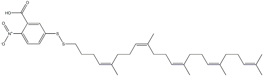 3-carboxy-4-nitrophenyldithio-1,1',2-trisnorsqualene 结构式