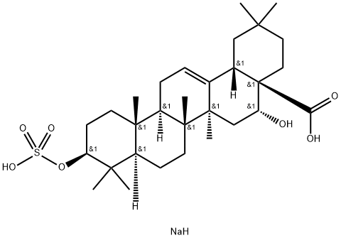 echinocystic acid-3-O-sulfate 结构式