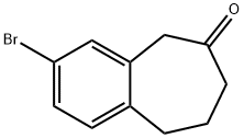 3-溴-8,9-二氢-5H-苯并[7]环庚烯-6(7H)-酮 结构式