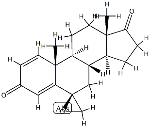 (2R,8R,9S,10R,13S,14S)-10,13-二甲基-7,8,9,11,12,13,15,16-八氢螺[环戊二烯并[A]菲并-6,2-噁丙环]-3,17(10H,14H)-二酮 结构式