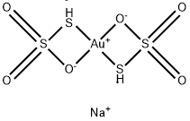 二(一硫代硫酸根合-K.O,K.S)金酸三纳 结构式