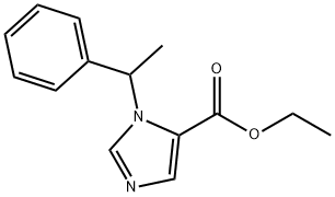 1-(1-苯乙基)-1H-咪唑-5-羧酸乙酯 结构式