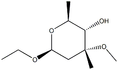 ba-L-ribo-Hexopyranoside, ethyl 2,6-dideoxy-3-C-methyl-3-O-methyl- (9CI) 结构式