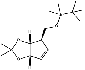 (3AR,4R,6AS)-4-[[[(叔丁基)二甲基硅烷基]氧基]甲基]-3A,6A-二氢-2,2-二甲基-4H-1,3-二氧杂环戊烯并[4,5-C]吡咯 结构式