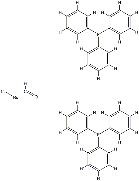 trans-Carbonylchlorobis-(triphenylphosphino)-rhodium 结构式
